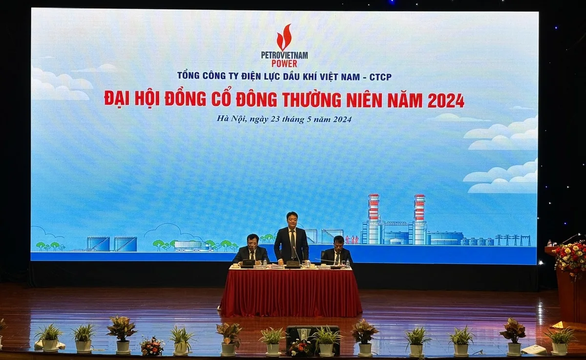 Ông Hoàng Văn Quang, Chủ tịch HĐQT PV Power trả lời câu hỏi của cổ đông