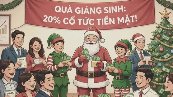 Một công ty ‘phát quà’ Giáng sinh bằng cổ tức tiền mặt 20%